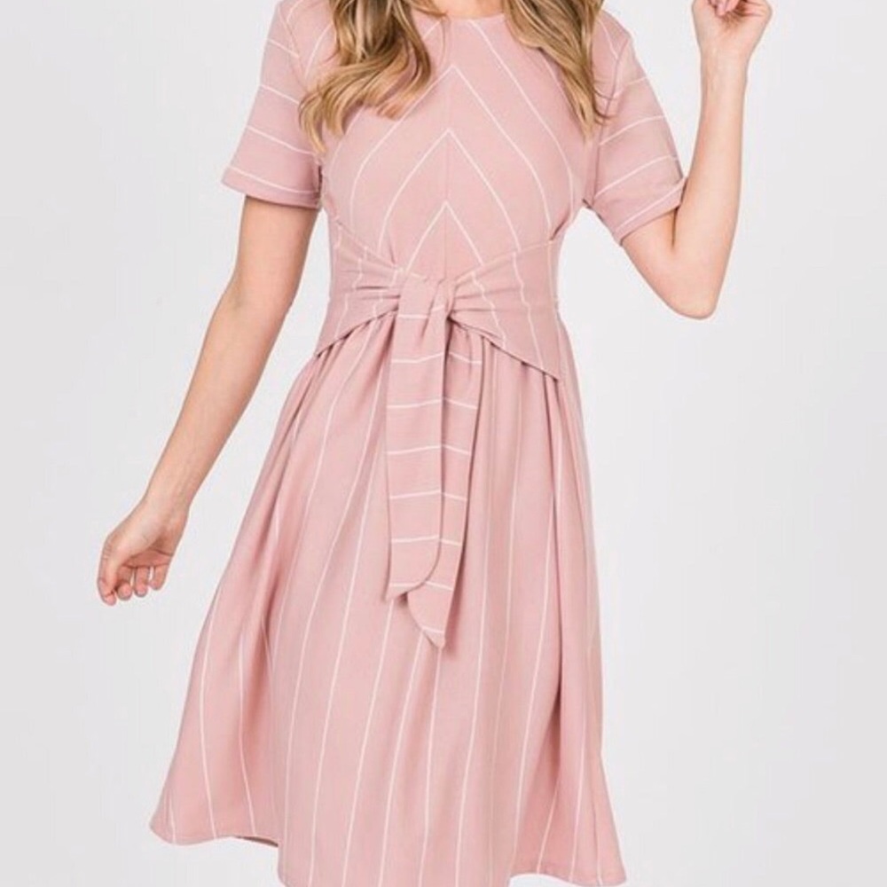 NWT Pink Striped Women’s Dress
